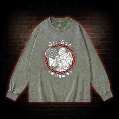 Git Gud Gym Washed Long-Sleeve T-shirt