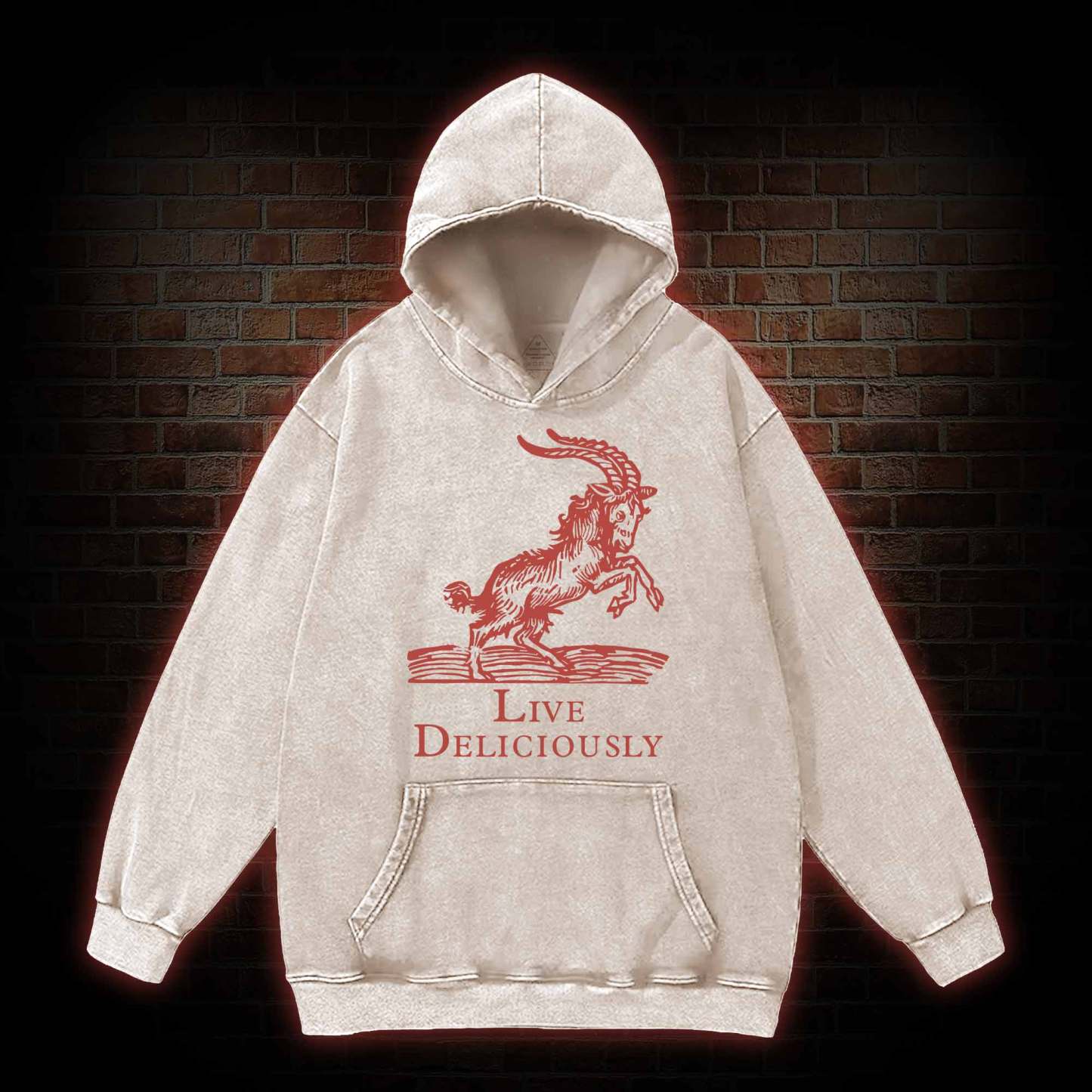  Live Deliciously Washed Hoodie