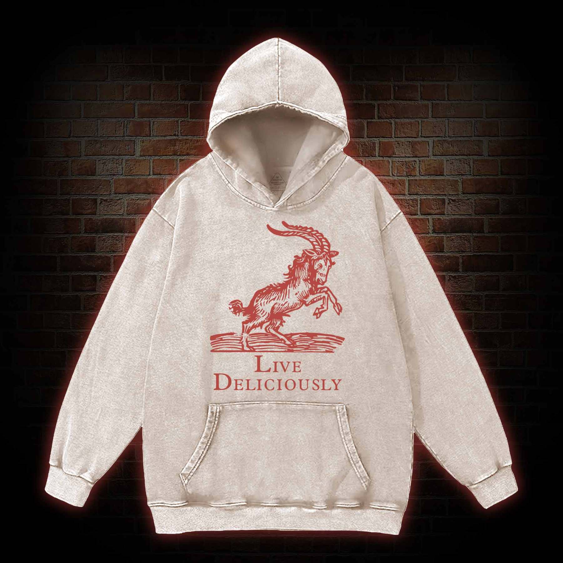  Live Deliciously Washed Hoodie