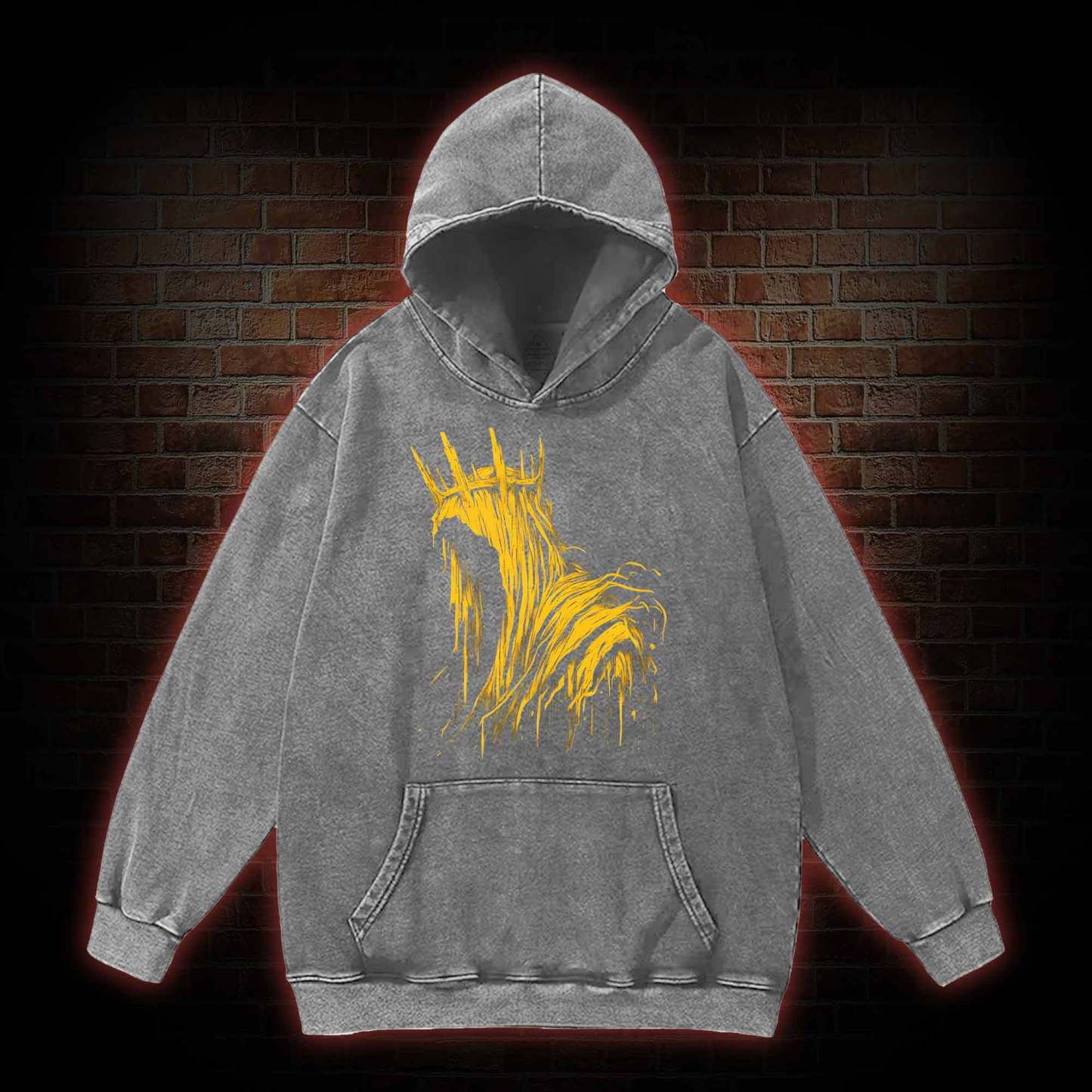 The King in Yellow Cthulhu Washed Hoodie