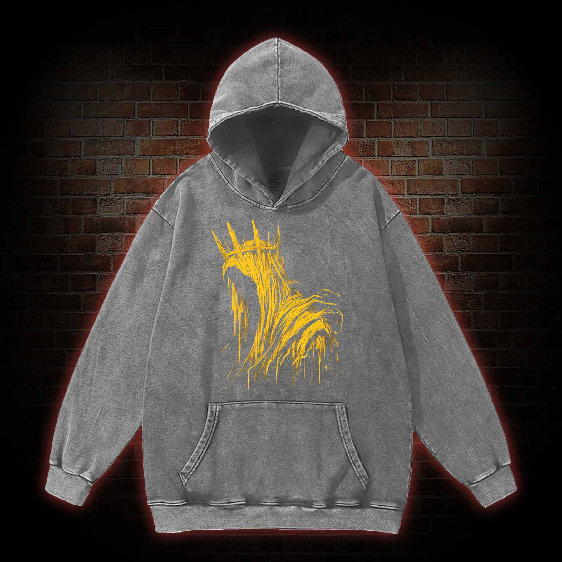The King in Yellow Cthulhu Washed Hoodie