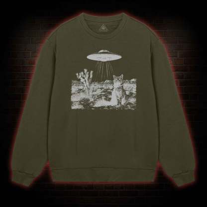 Ufo Cowboy Cat Sweatshirt