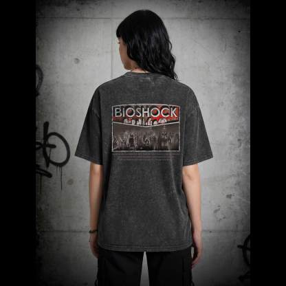 Would You Kindly Back Print Washed T-shirt