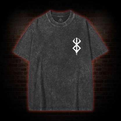 To Wield A Sword is to be Alive Back Print Washed T-shirt