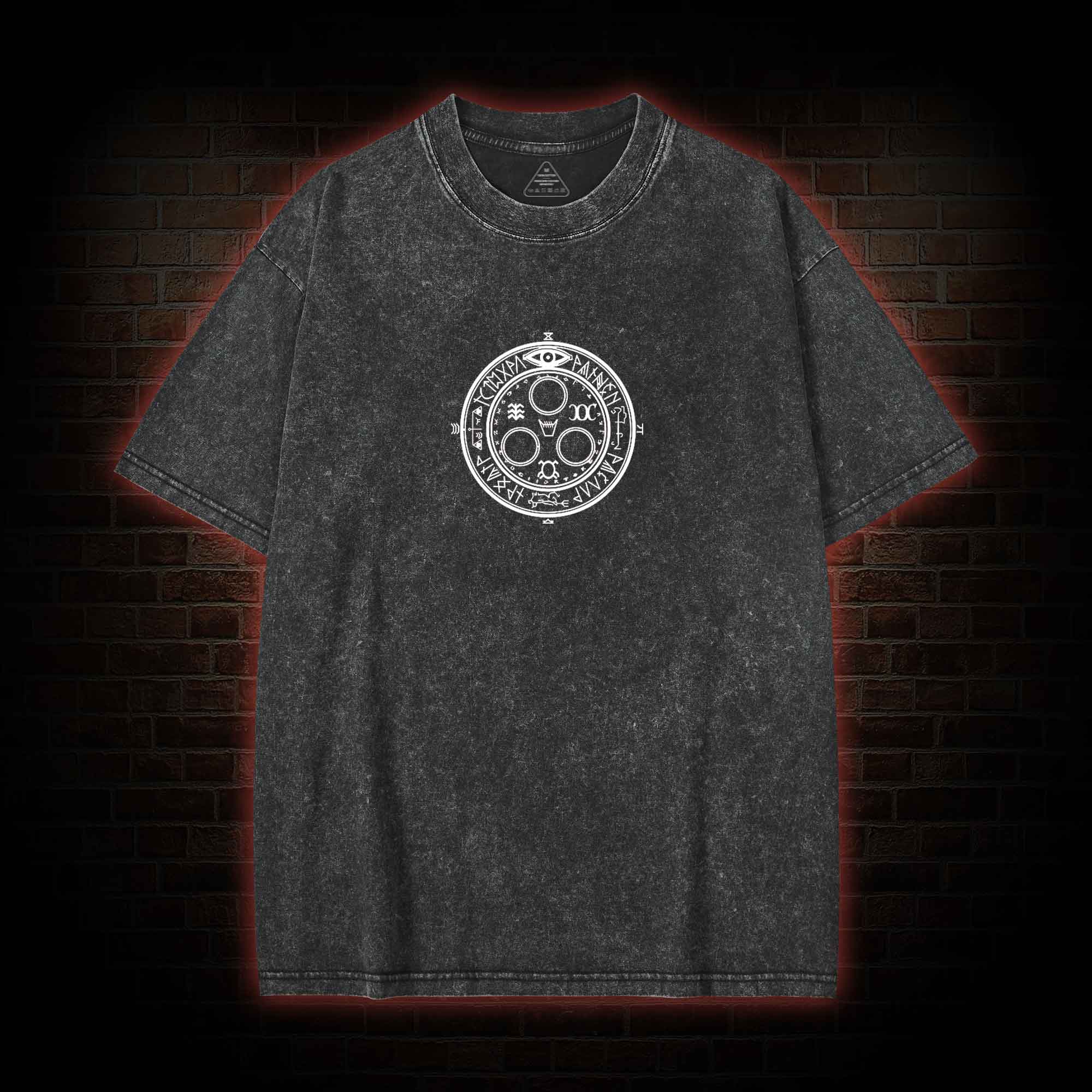 Retro Hello Nurse Back Print Washed T-shirt