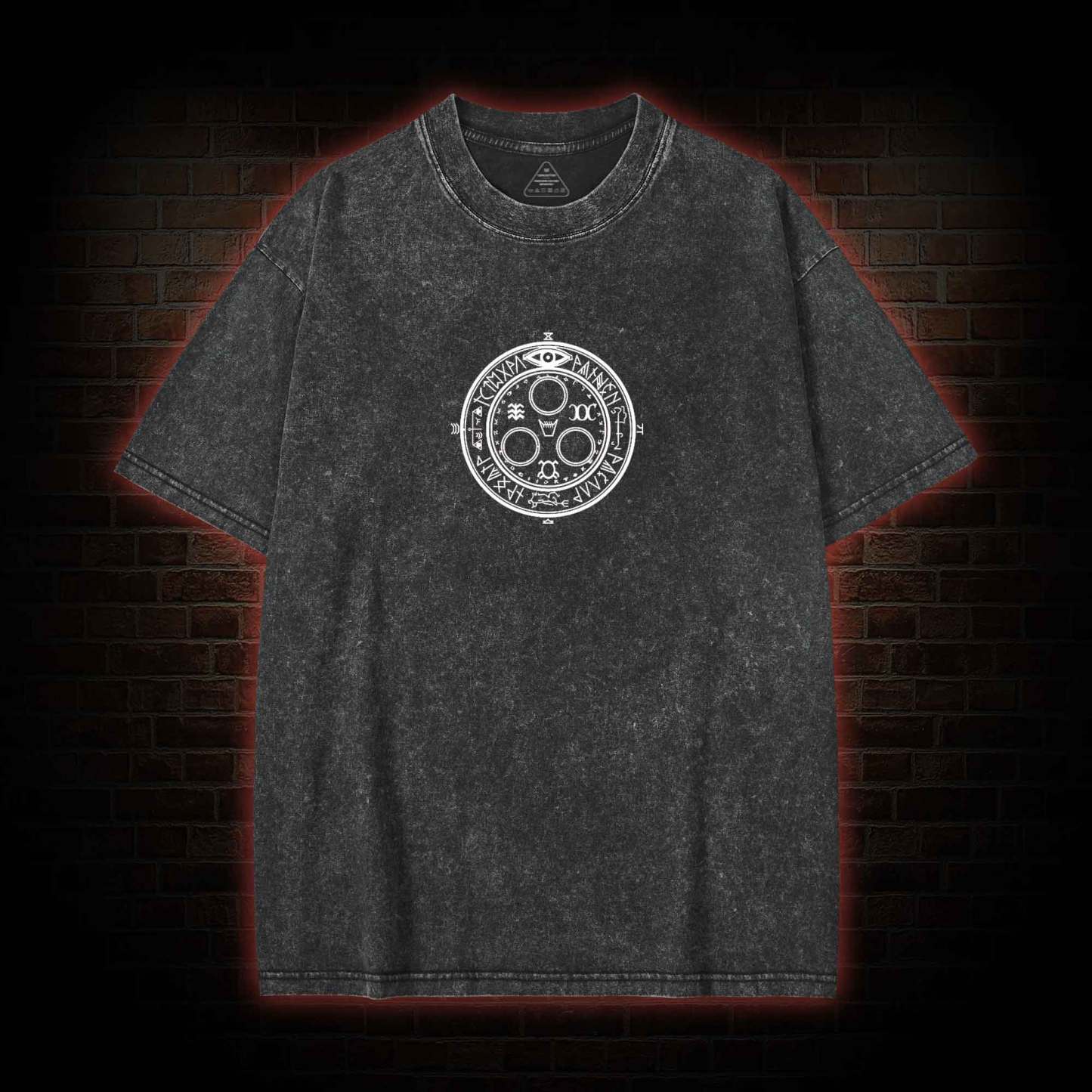 Retro Hello Nurse Back Print Washed T-shirt