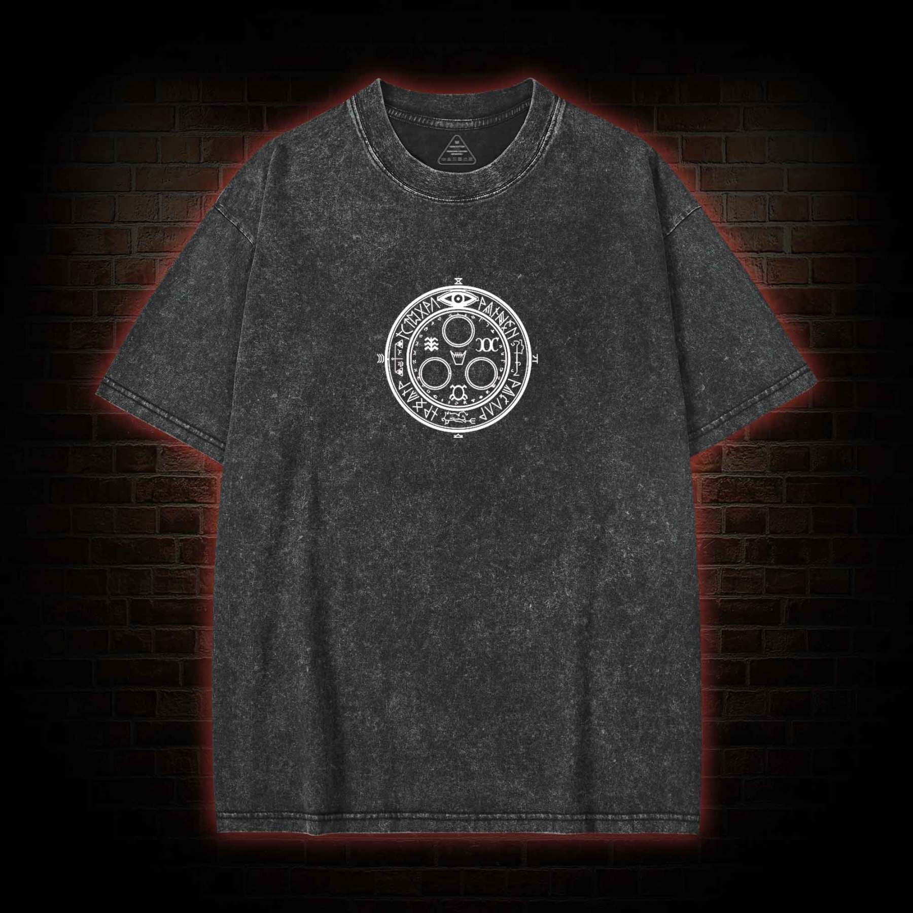 Retro Hello Nurse Back Print Washed T-shirt