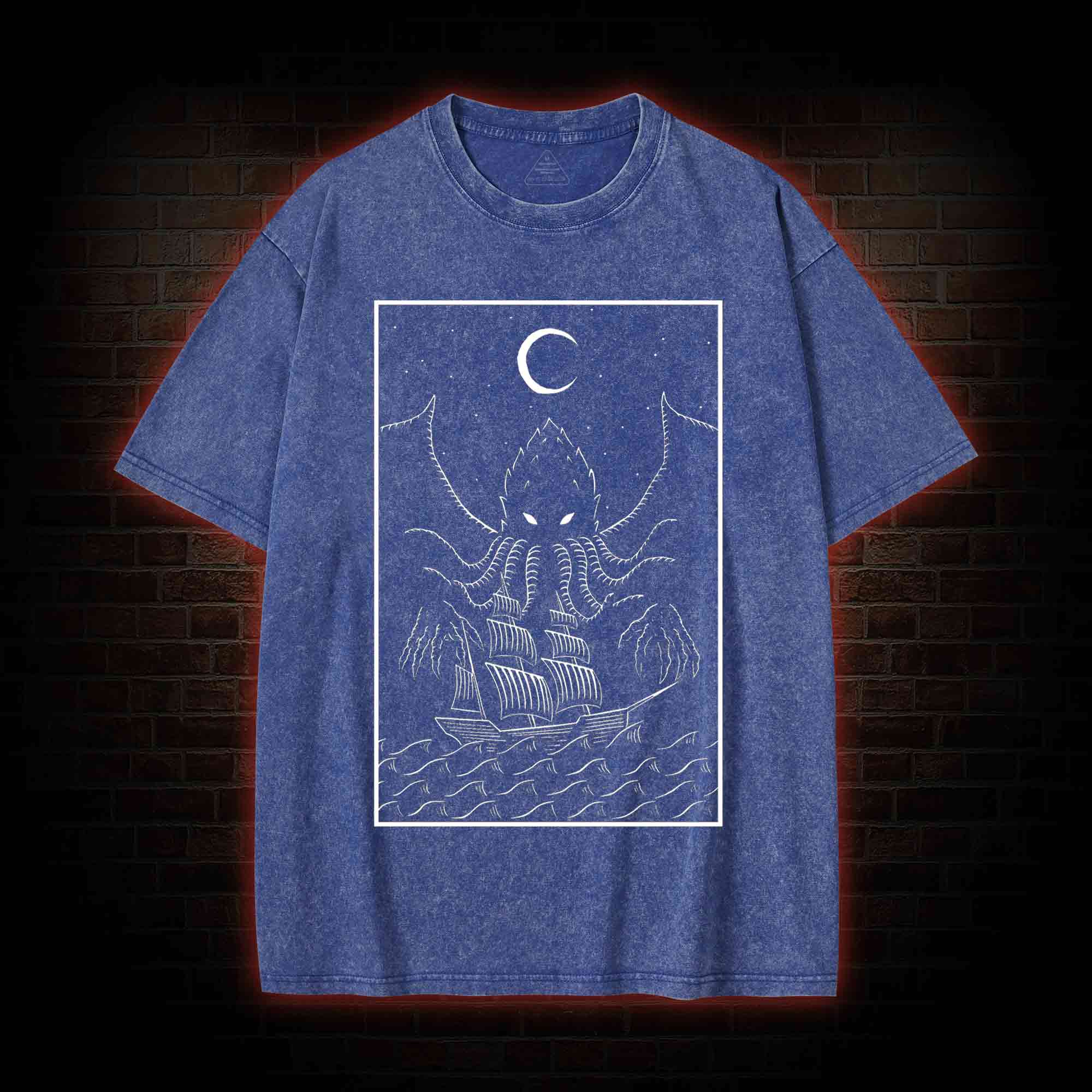 Cthulhu Lovecraft Washed T-shirt