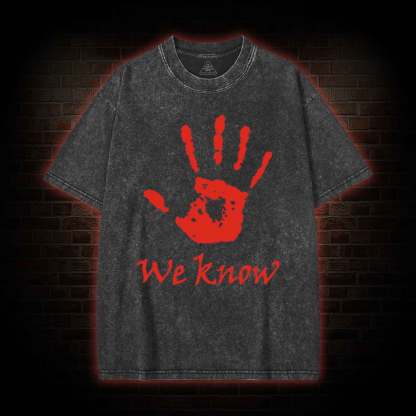 we know Back Print Washed T-shirt