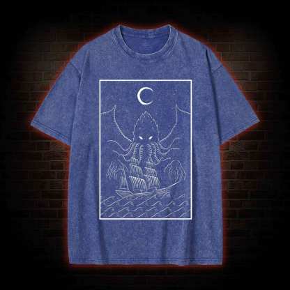 Cthulhu Lovecraft Washed T-shirt