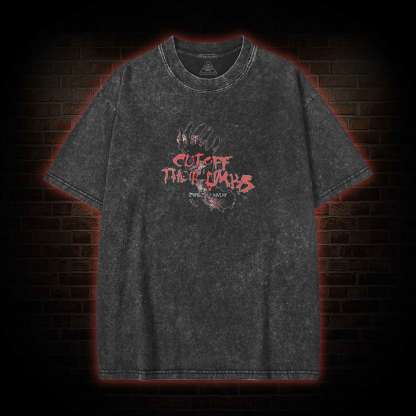 There's No Help Coming back print Washed T-shirt