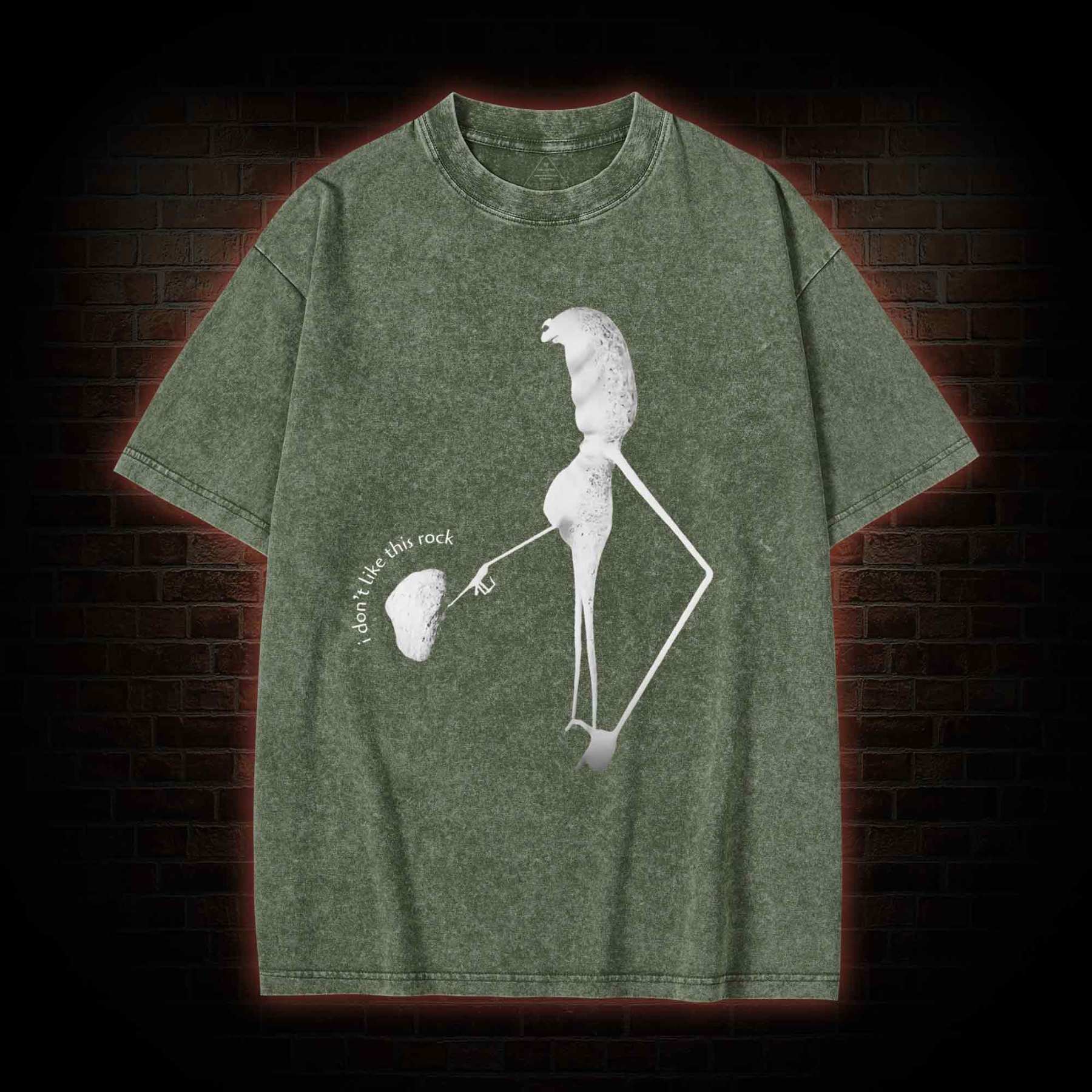 I Don't Like This Rock Meme Washed T-shirt