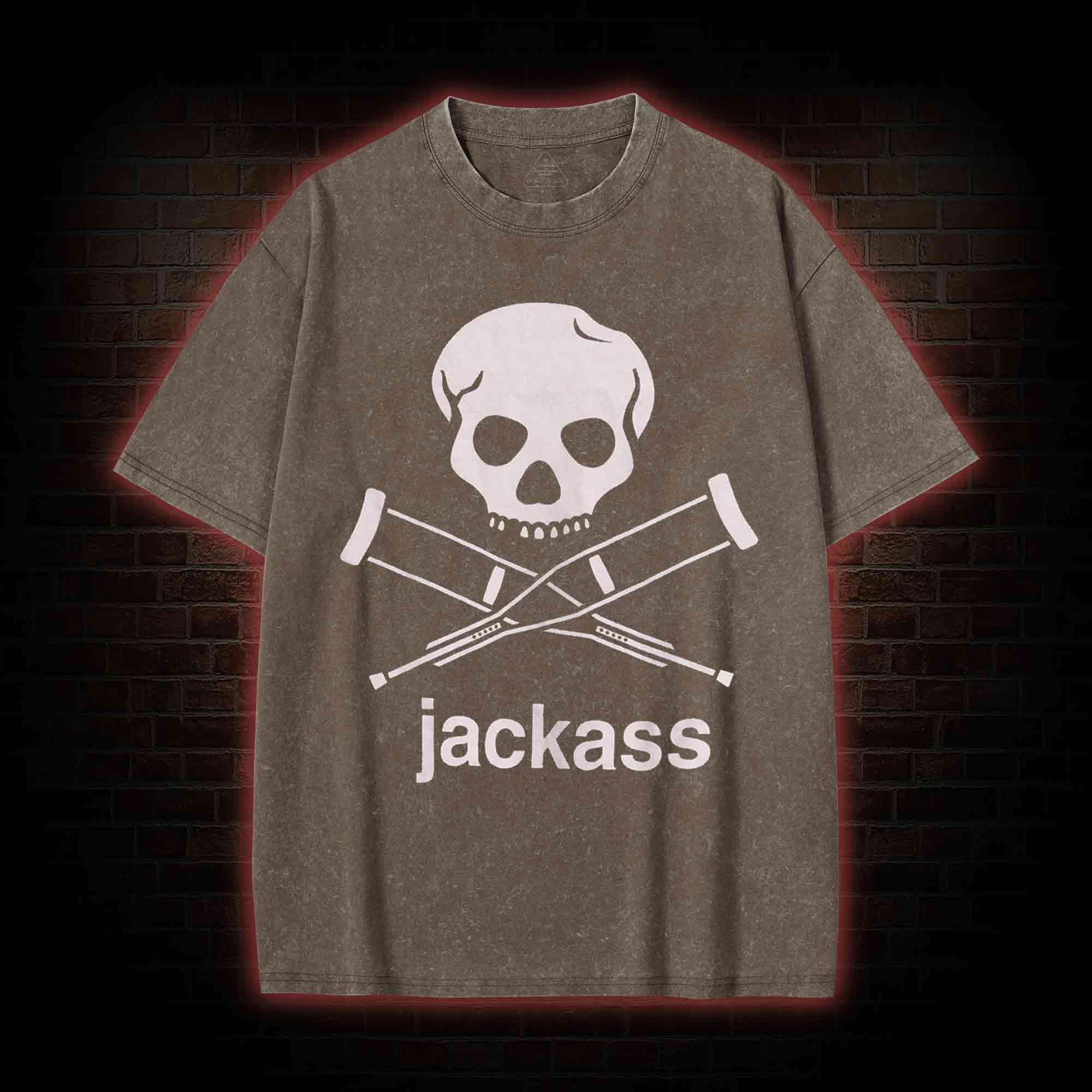 Skull Crutches Washed T-shirt