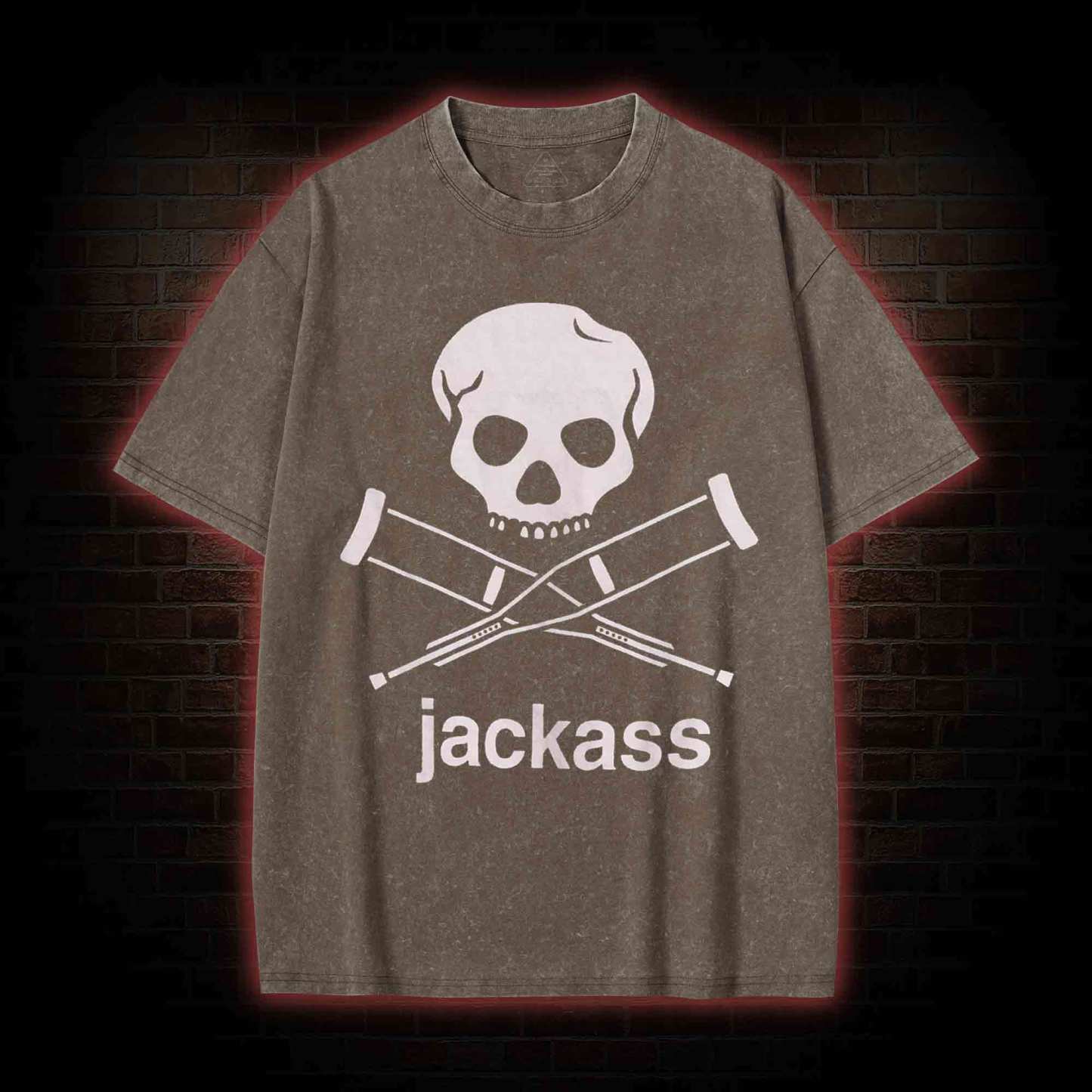 Skull Crutches Washed T-shirt