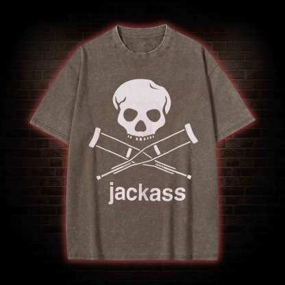 Skull Crutches Washed T-shirt