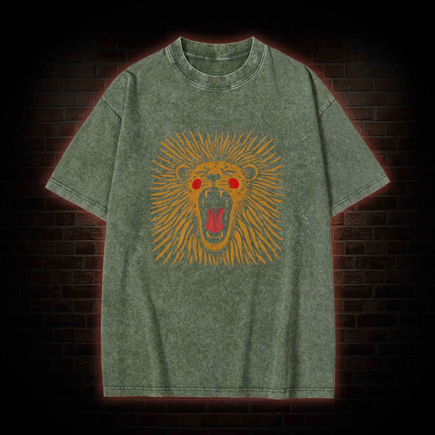 Vintage Boho Lion Washed T-shirt