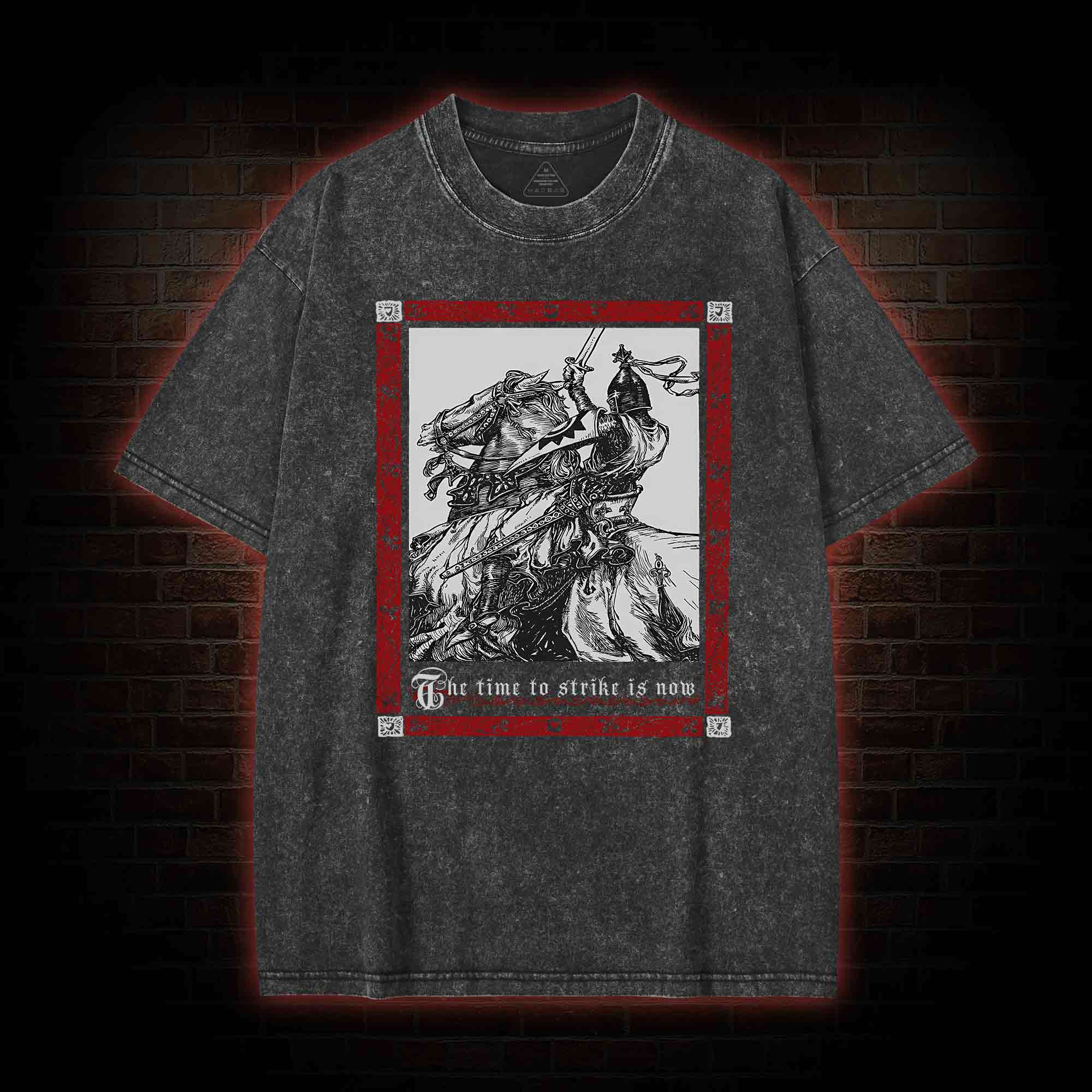 Medieval Knight Washed T-shirt