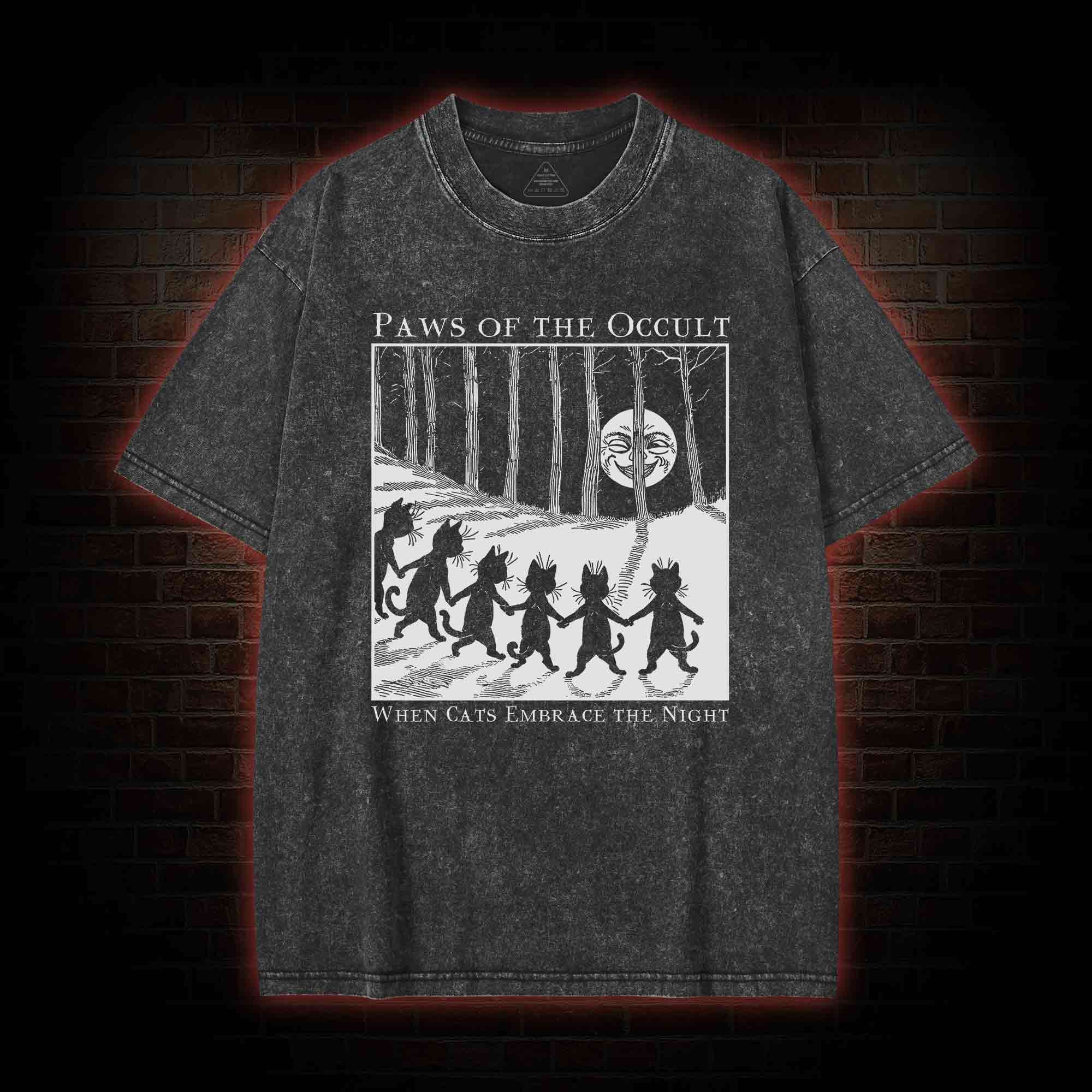 Paws of the Occult Washed T-shirt