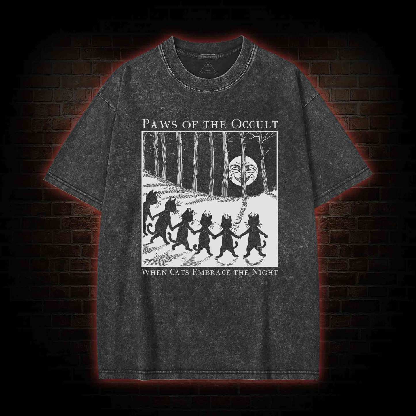 Paws of the Occult Washed T-shirt