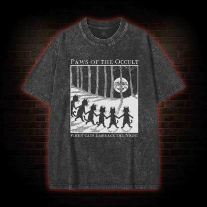 Paws of the Occult Washed T-shirt