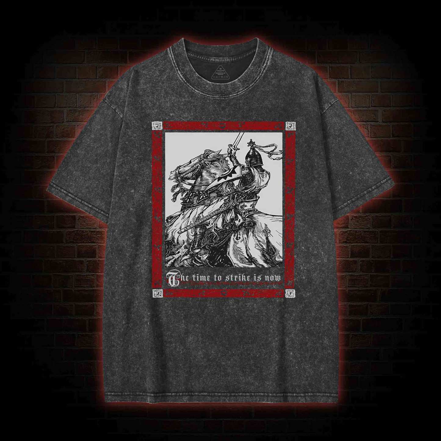 Medieval Knight Washed T-shirt