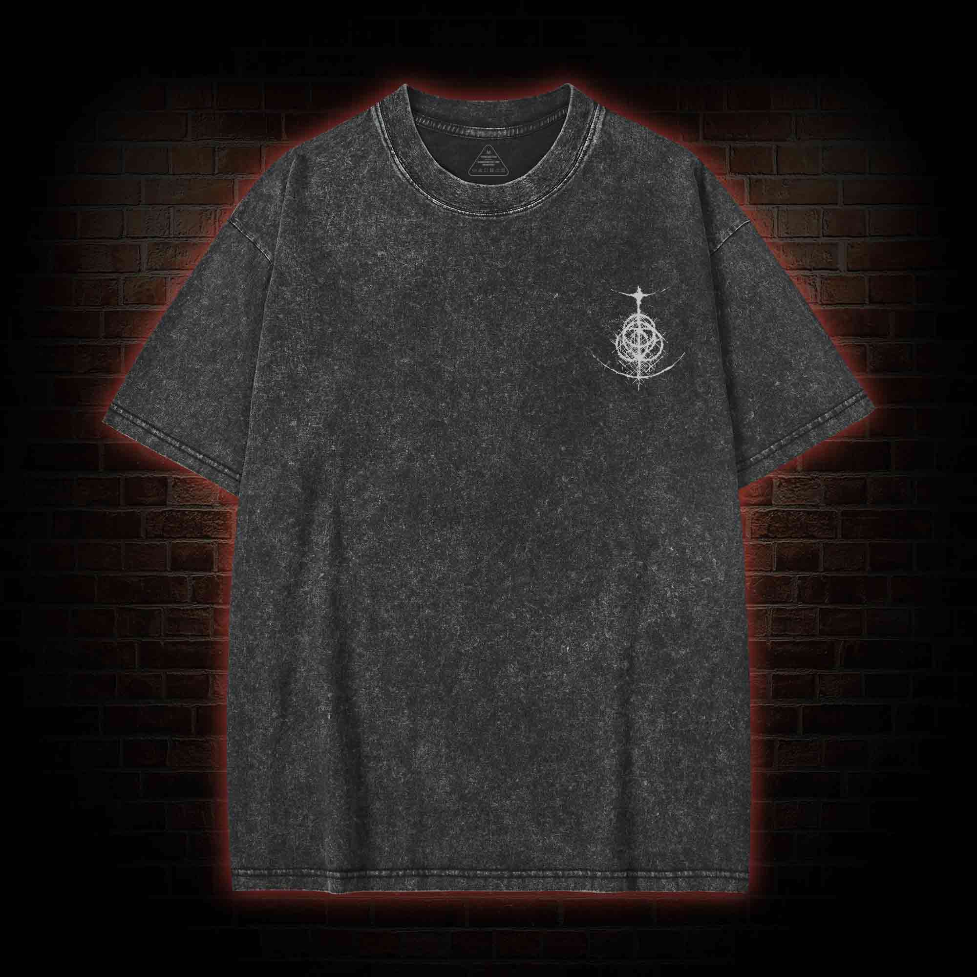 Forgive Me Back Print Washed T-shirt