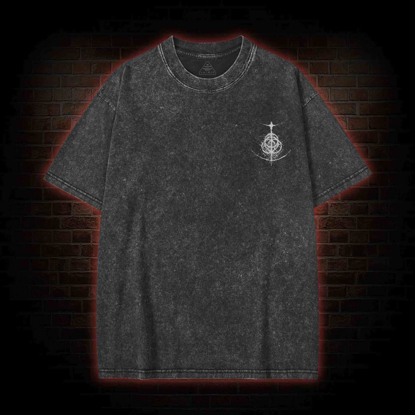 Forgive Me Back Print Washed T-shirt