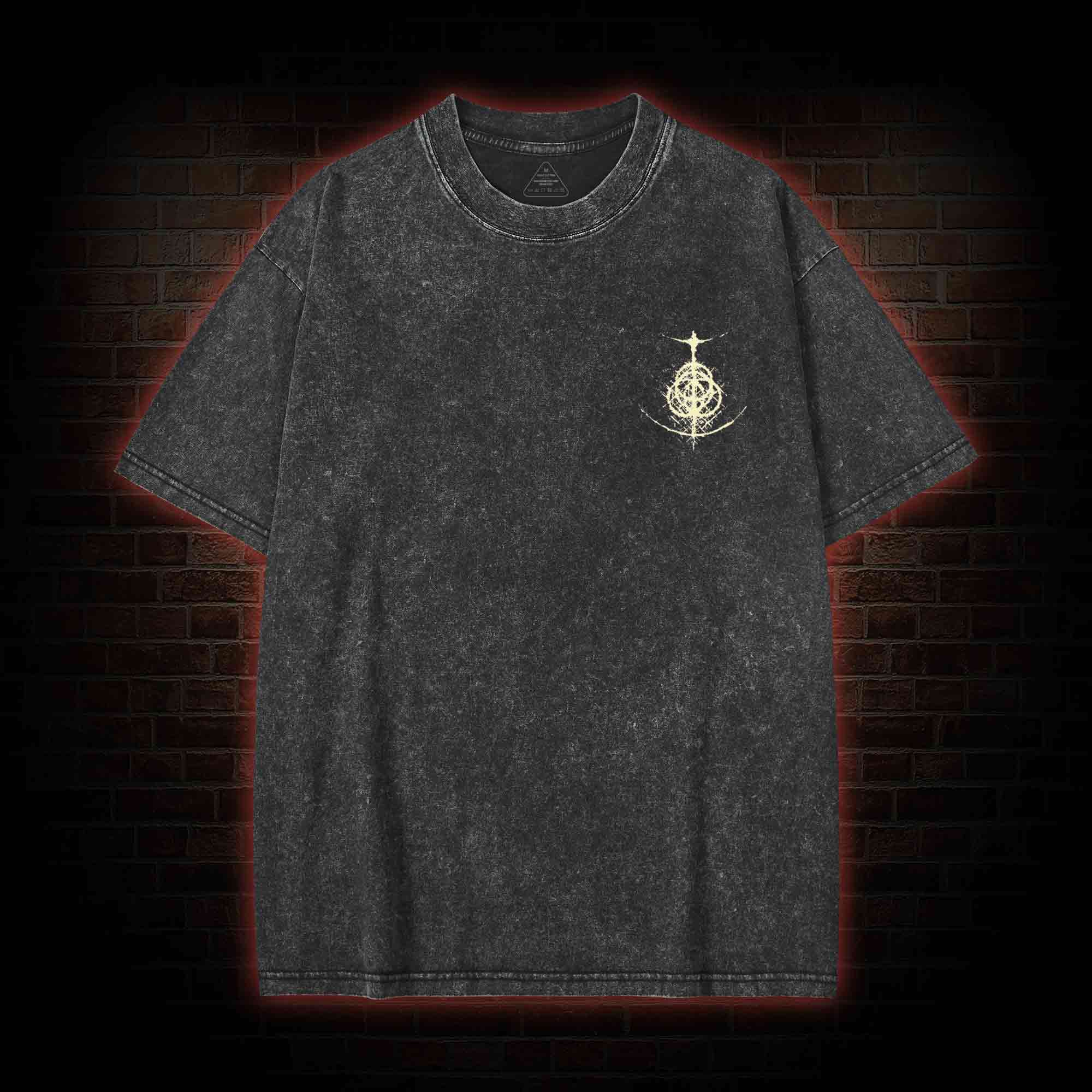 Cursed Goddess Back Print Washed T-shirt