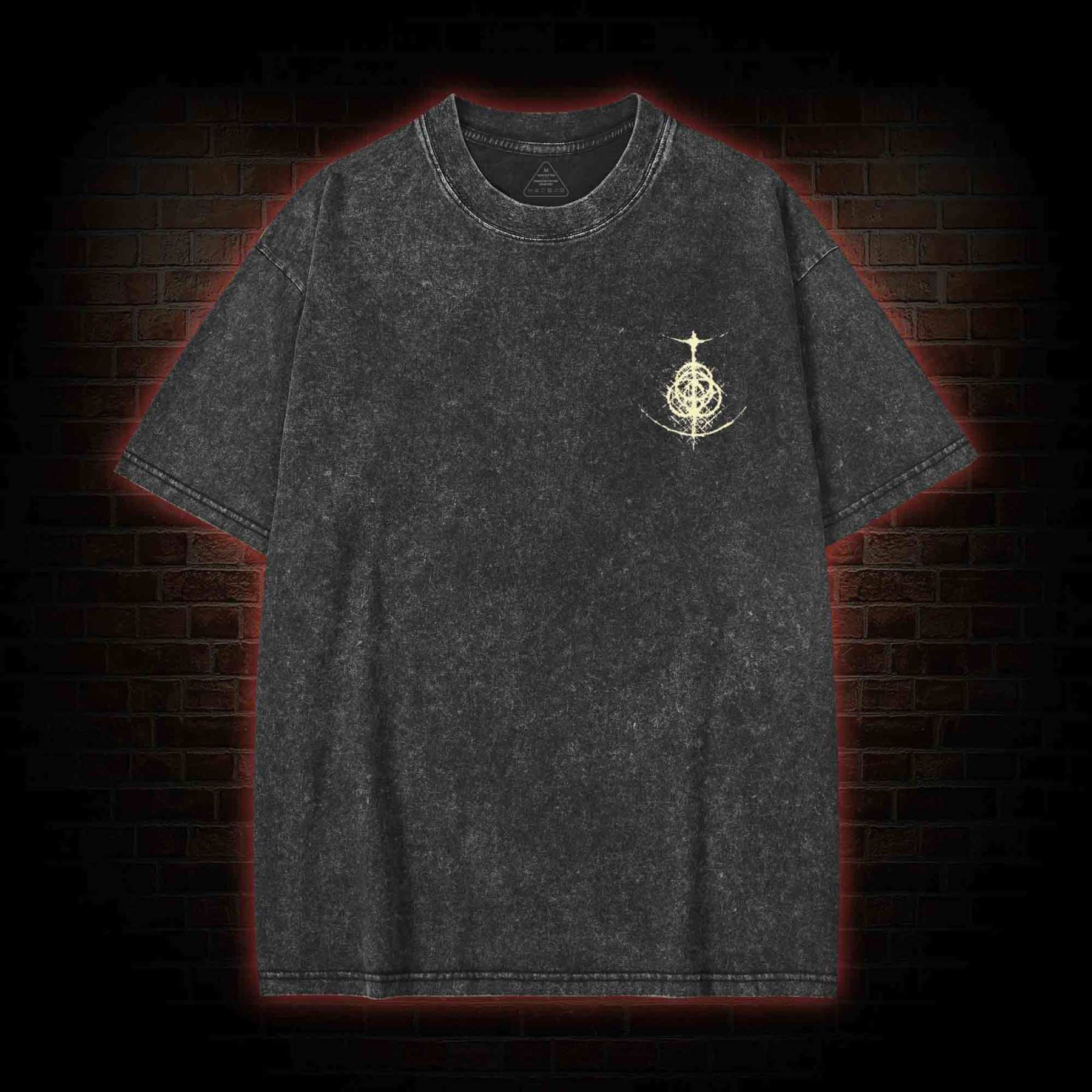 Cursed Goddess Back Print Washed T-shirt