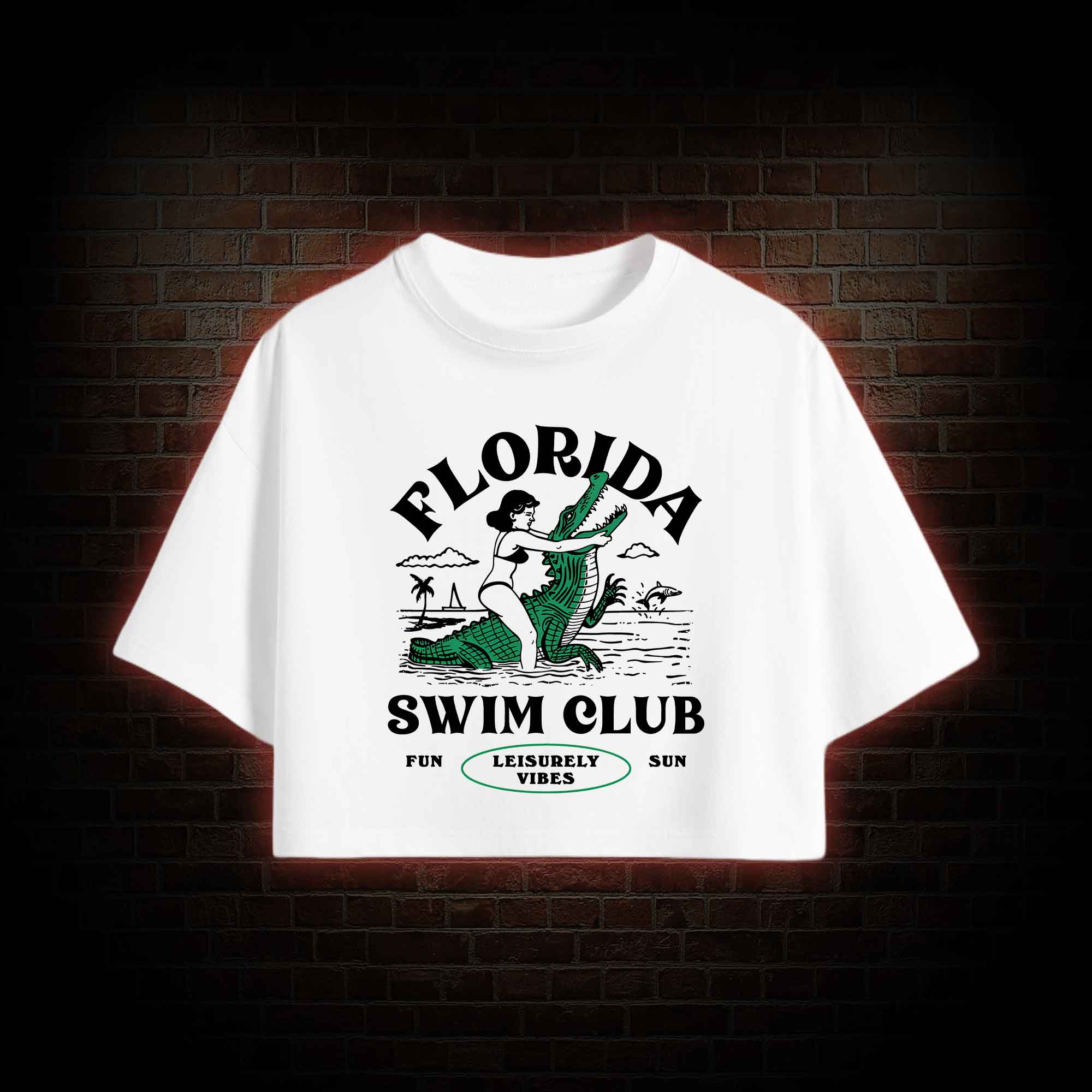 Florida Swim Club Crop Top
