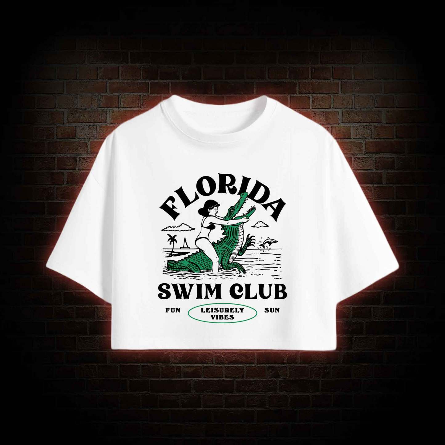 Florida Swim Club Crop Top