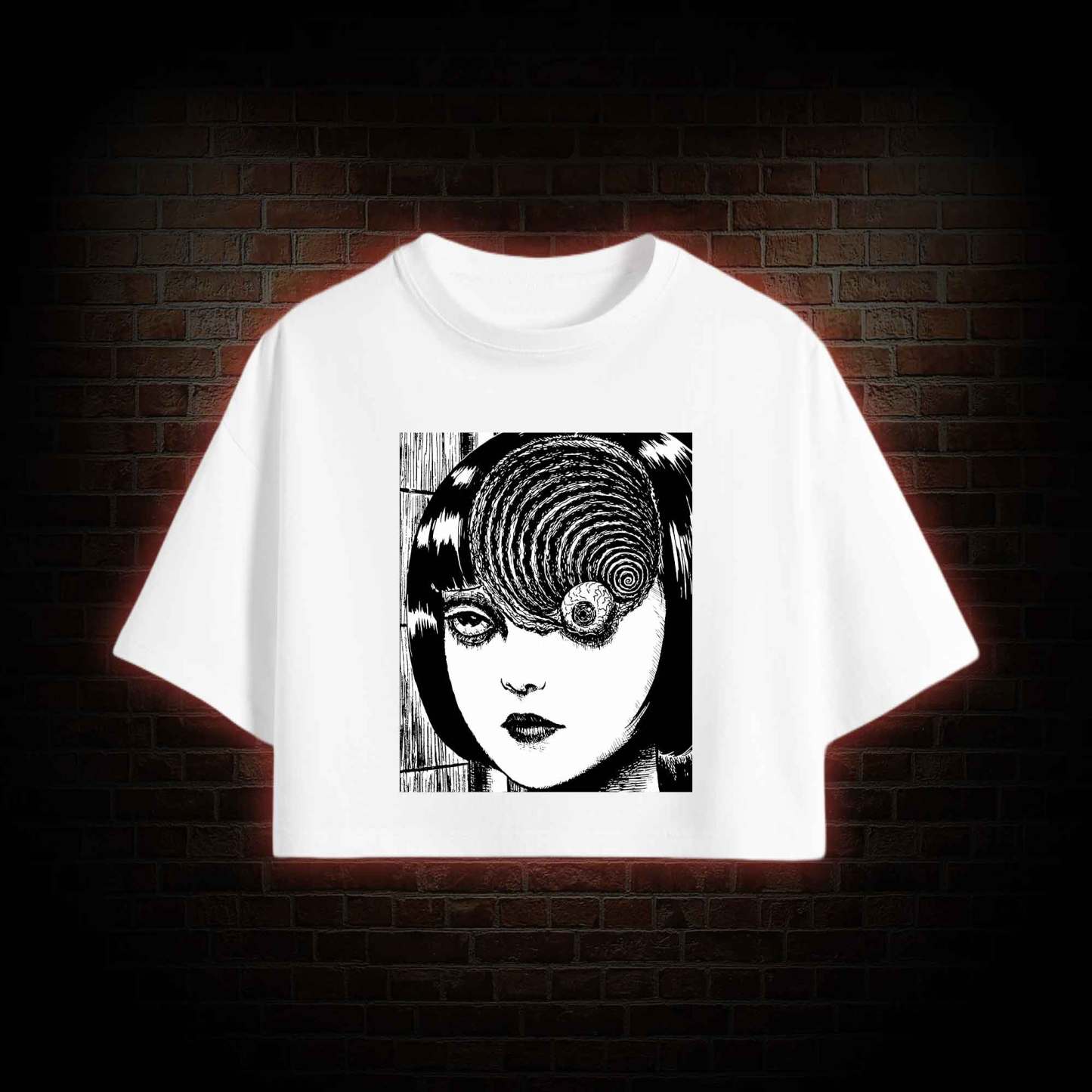 Horror Eyeball Crop Top