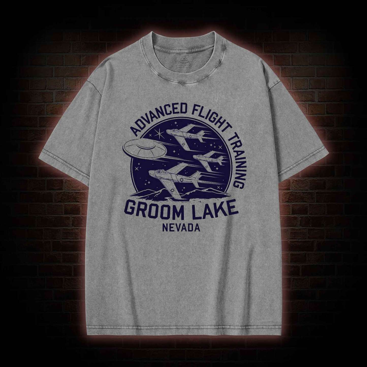 Groom Lake Advanced Flight Training Washed T-shirt
