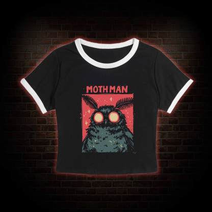 Cryptid Mothman Slim Crop T-Shirts