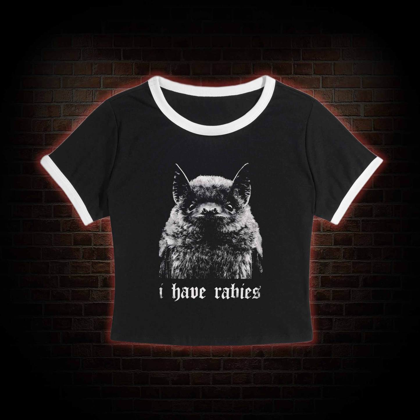 I Have Rabies Slim Crop T-Shirts
