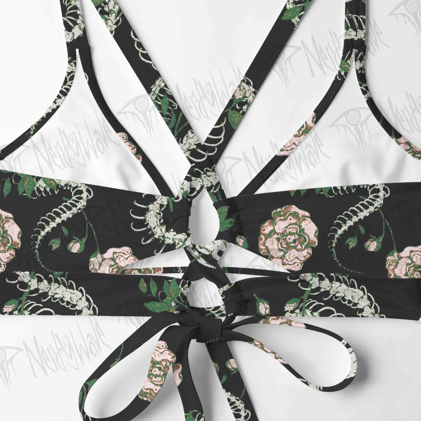 Flowers and Snake Skeleton Bikini Set