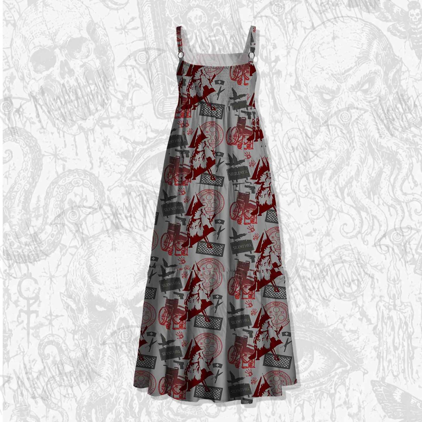 Rusty Spaghetti Strap Long Dress