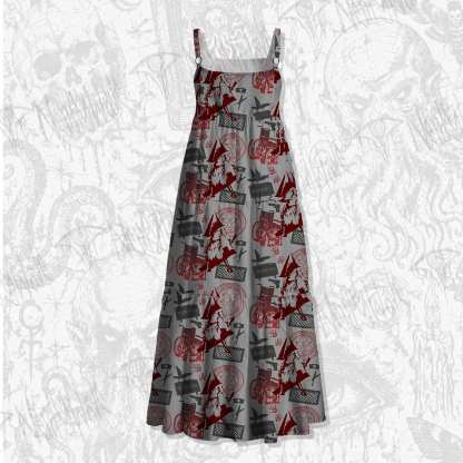 Rusty Spaghetti Strap Long Dress