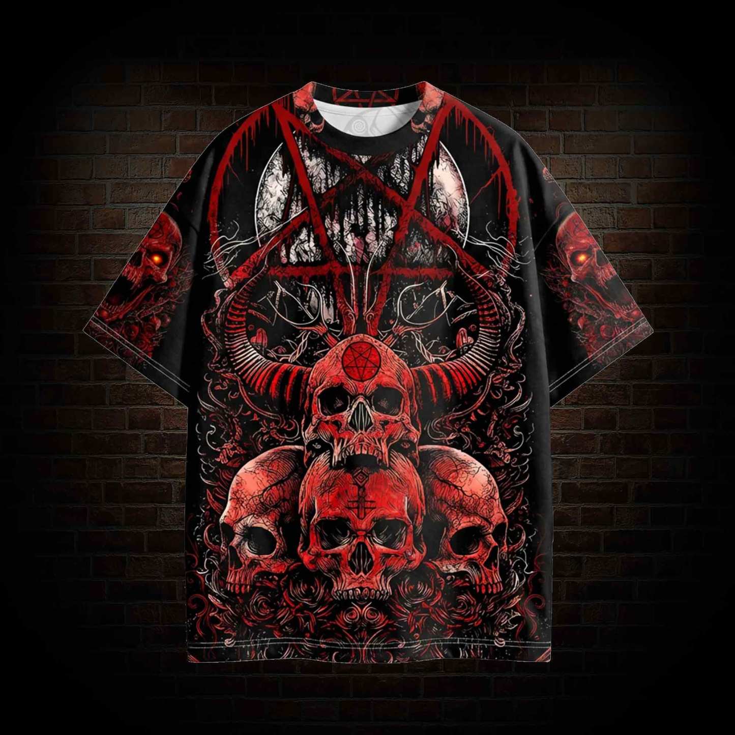 Satanic Vintage Graphic T-shirt