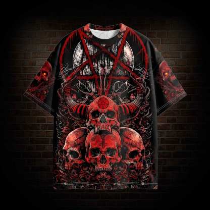 Satanic Vintage Graphic T-shirt