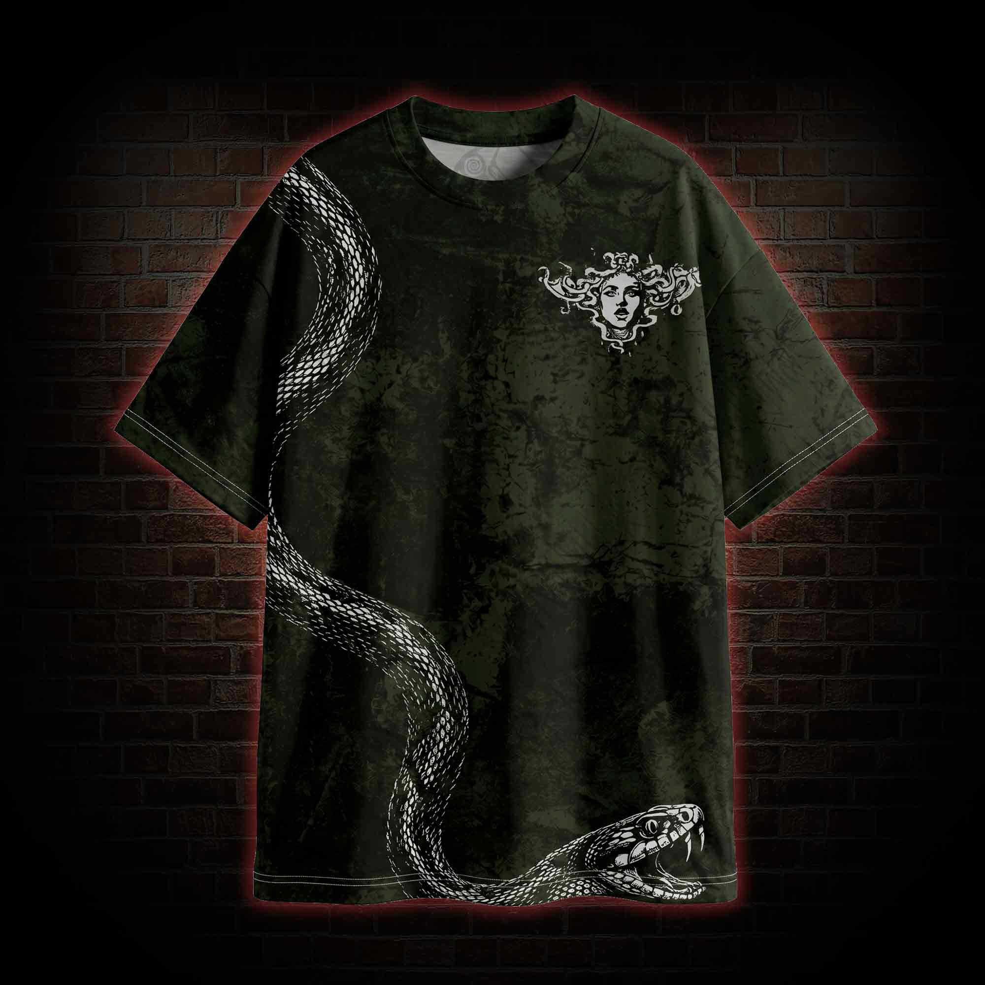 Medusa Snakes Vintage Graphic T-shirt