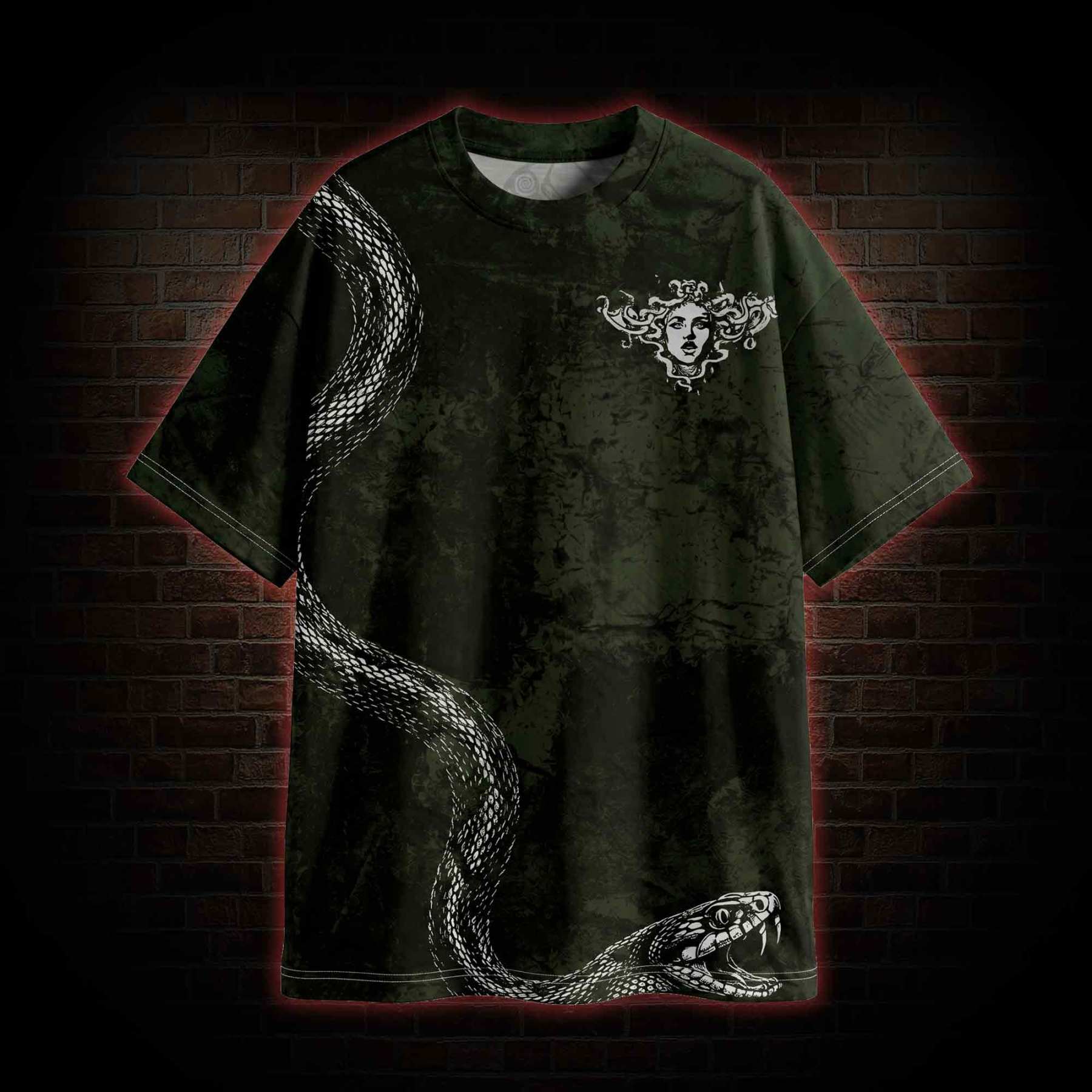 Medusa Snakes Vintage Graphic T-shirt