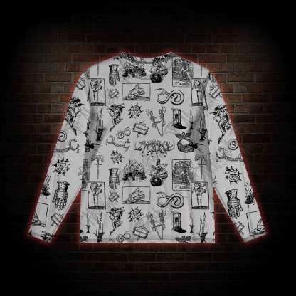 Weird Middle Ages Mesh Long Sleeve Top