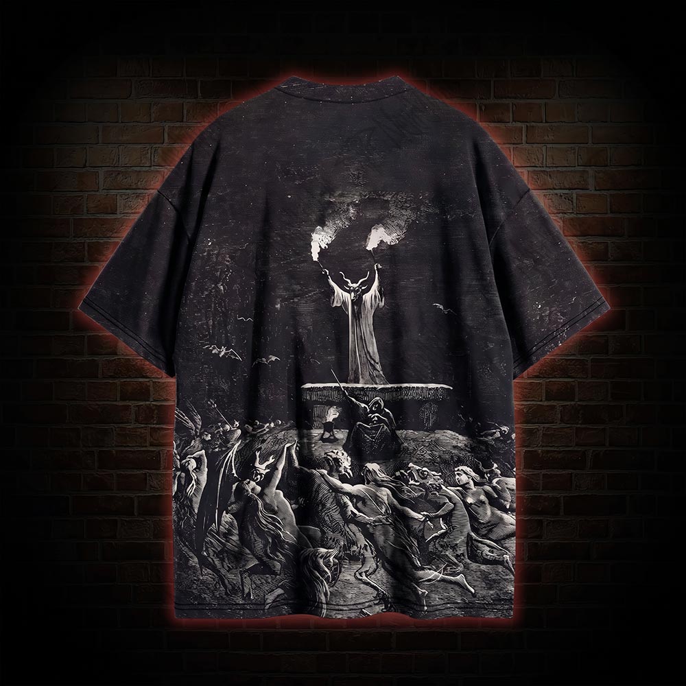 Retro Witches Sabbath Graphic T-shirt