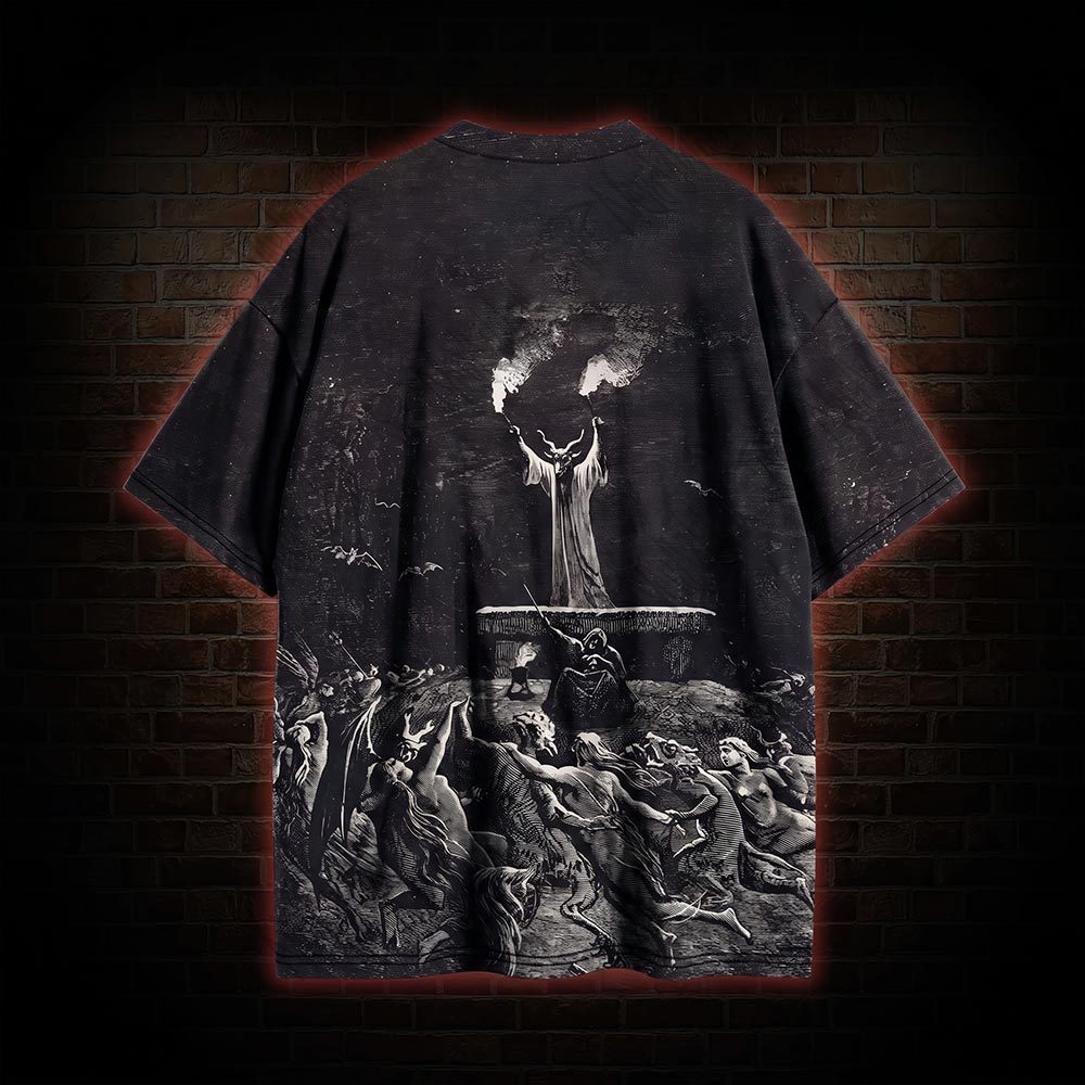 Retro Witches Sabbath Graphic T-shirt
