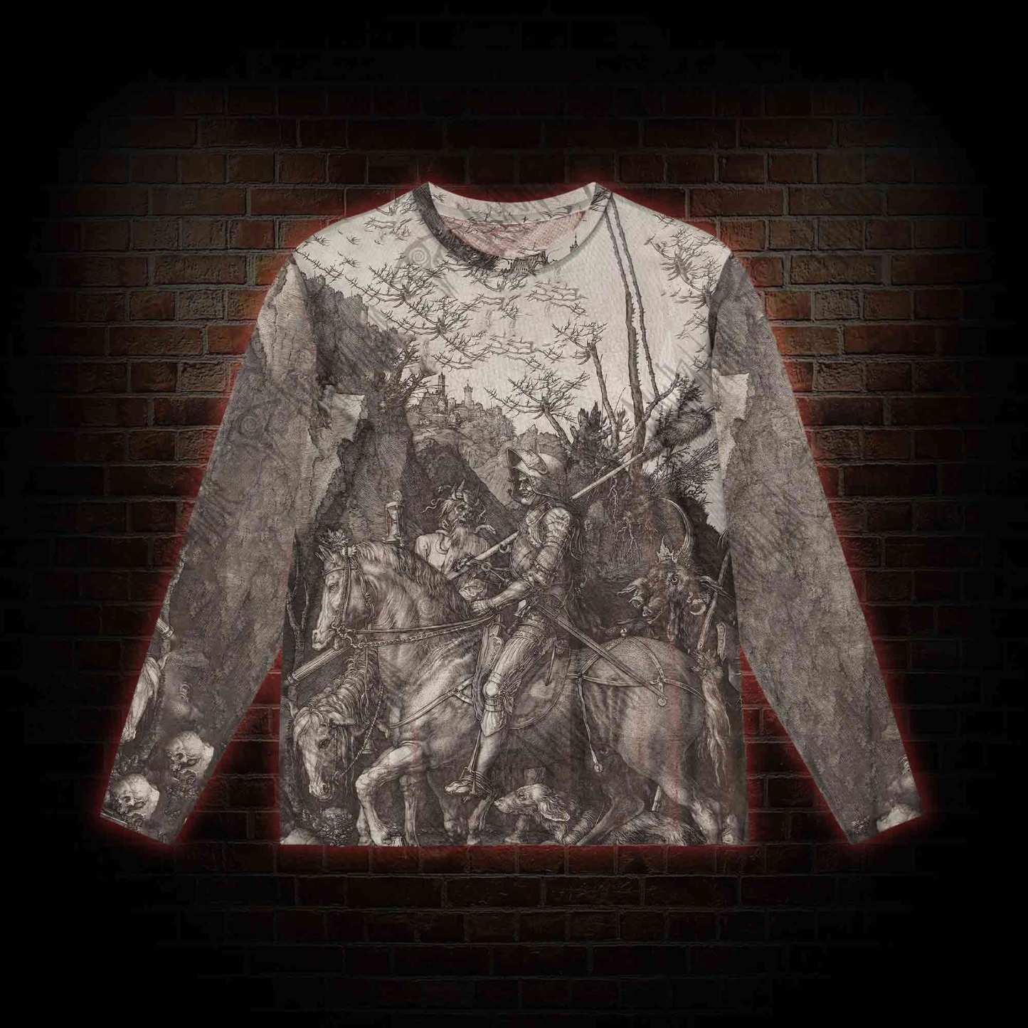 Medieval Knights Mesh Long Sleeve Top