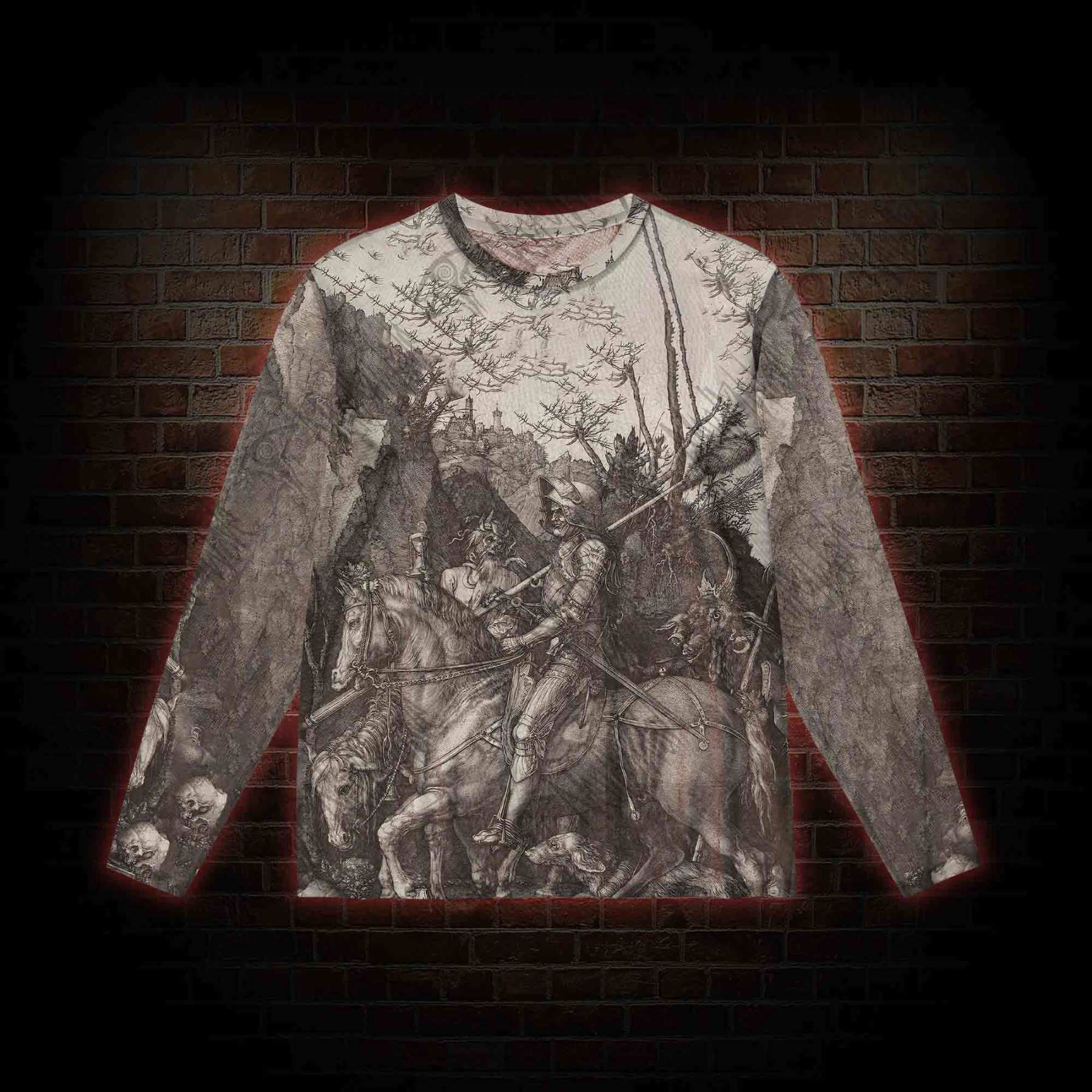 Medieval Knights Mesh Long Sleeve Top
