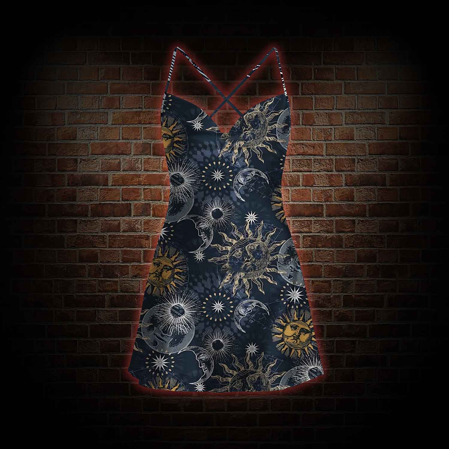 Astrology Cowl Neck Slip Dress