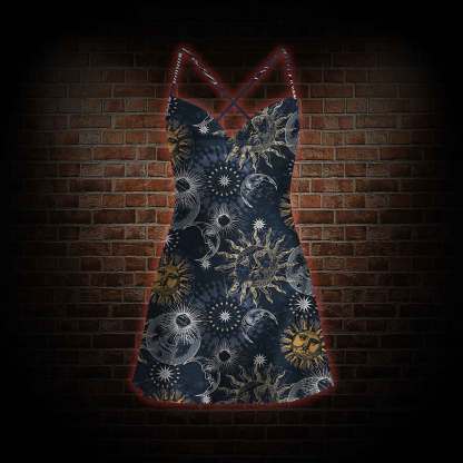 Astrology Cowl Neck Slip Dress