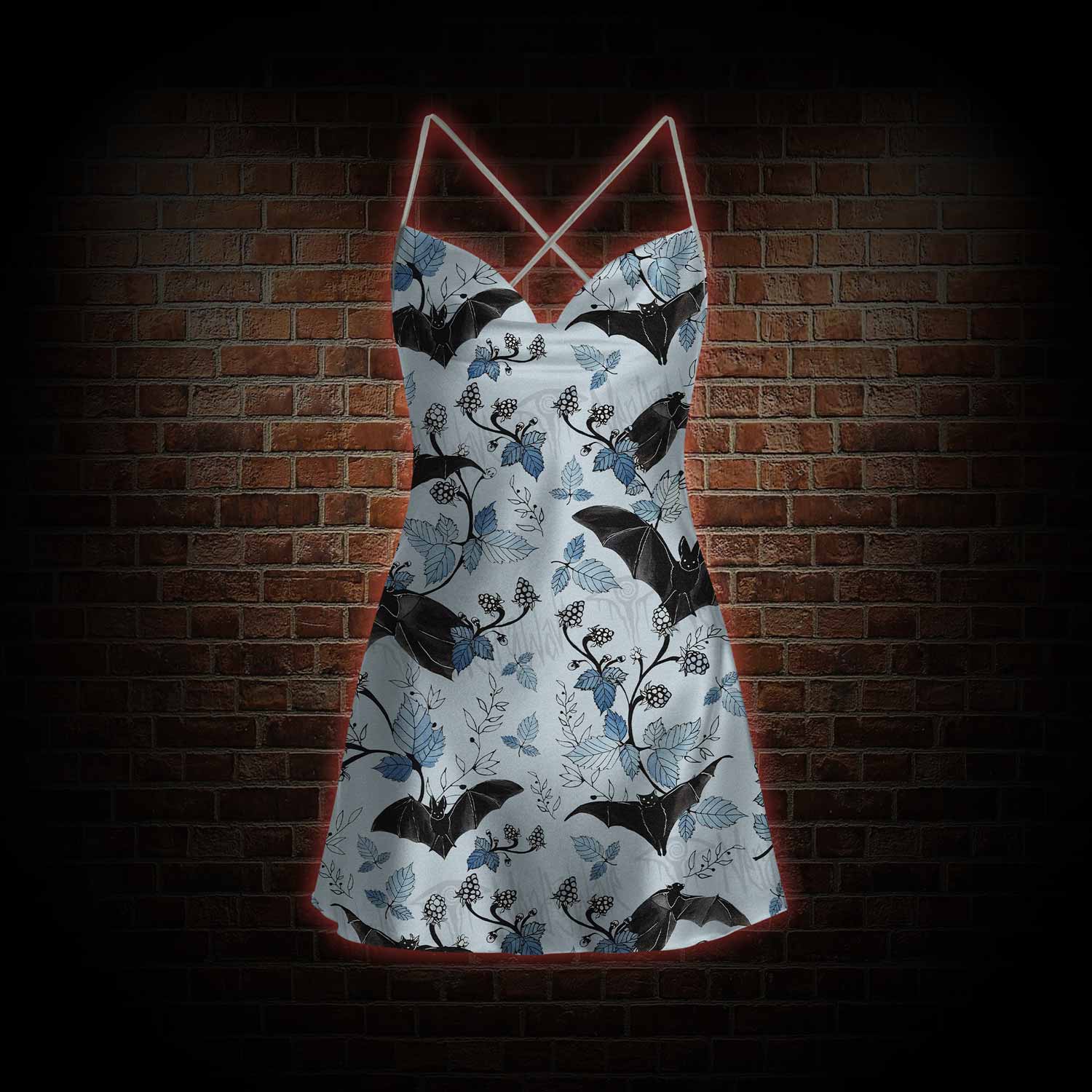 Flying Bats Cowl Neck Slip Dress